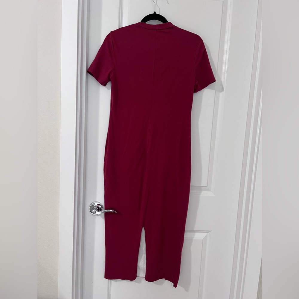 SHEIN Red and white long dress